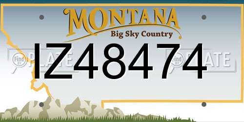 IZ48474 Montana License Plate