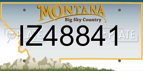 IZ48841 Montana License Plate