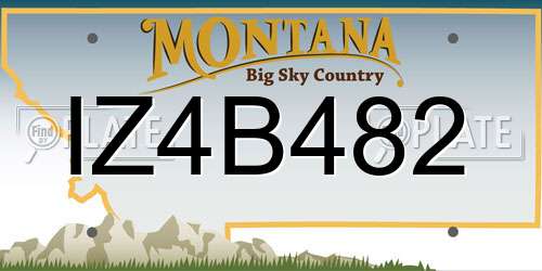 IZ4B482 Montana License Plate