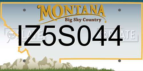 IZ5S044 Montana License Plate