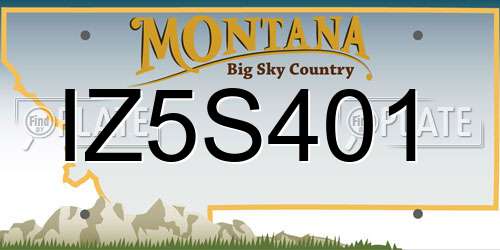 IZ5S401 Montana License Plate