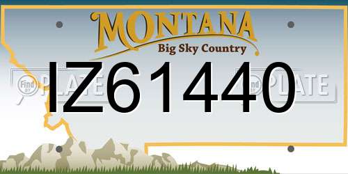 IZ61440 Montana License Plate