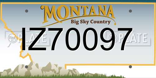 IZ70097 Montana License Plate