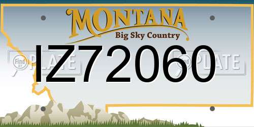 IZ72060 Montana License Plate