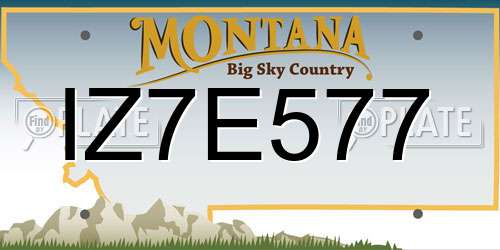 IZ7E577 Montana License Plate