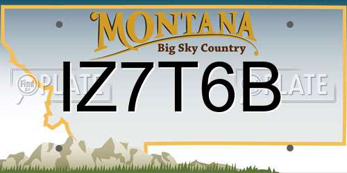 IZ7T6B Montana License Plate
