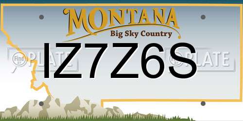 IZ7Z6S Montana License Plate