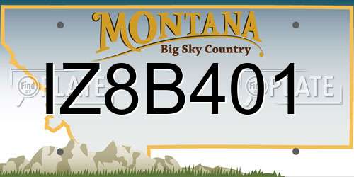 IZ8B401 Montana License Plate