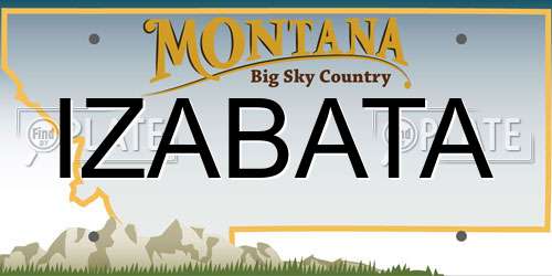 IZABATA Montana License Plate