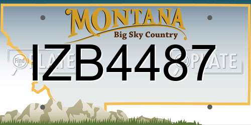 IZB4487 Montana License Plate