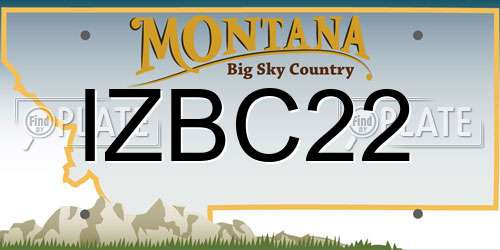 IZBC22 Montana License Plate