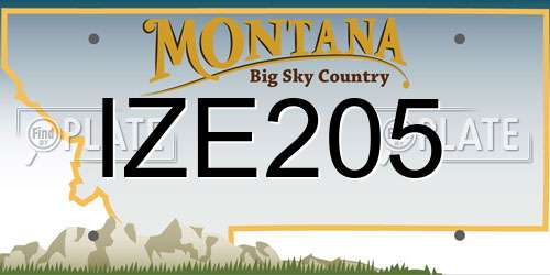 IZE205 Montana License Plate