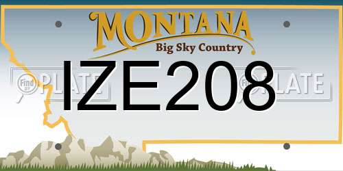 IZE208 Montana License Plate