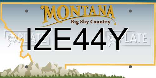 IZE44Y Montana License Plate