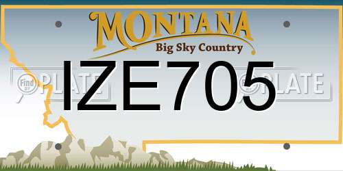 IZE705 Montana License Plate