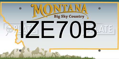 IZE70B Montana License Plate