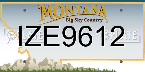 IZE9612 Montana License Plate