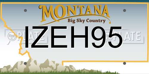 IZEH95 Montana License Plate
