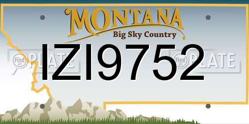 IZI9752 Montana License Plate