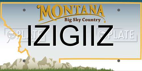 IZIGIIZ Montana License Plate