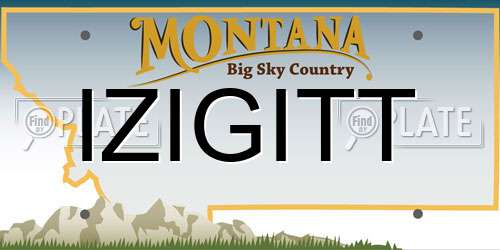 IZIGITT Montana License Plate