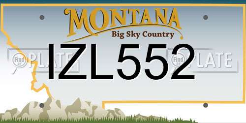 IZL552 Montana License Plate