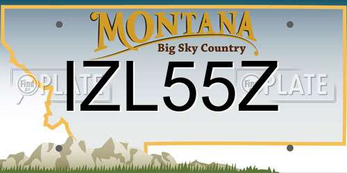 IZL55Z Montana License Plate
