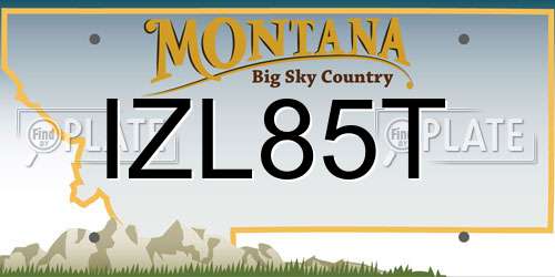 IZL85T Montana License Plate