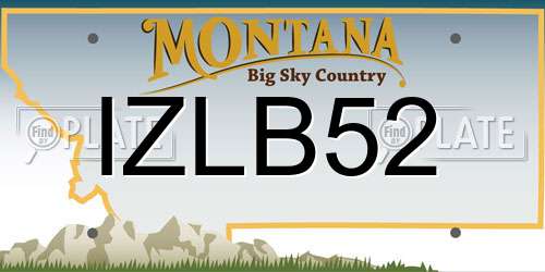 IZLB52 Montana License Plate