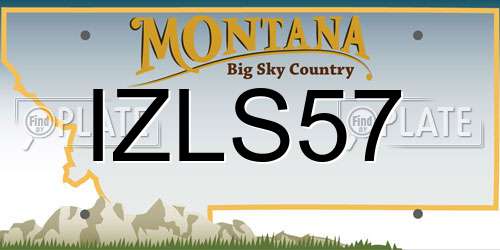 IZLS57 Montana License Plate