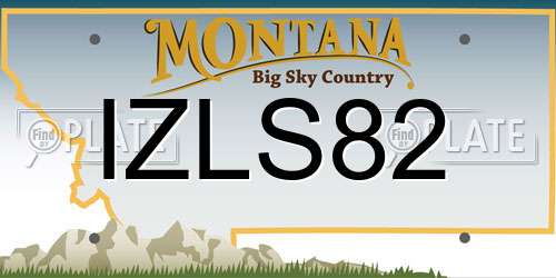 IZLS82 Montana License Plate