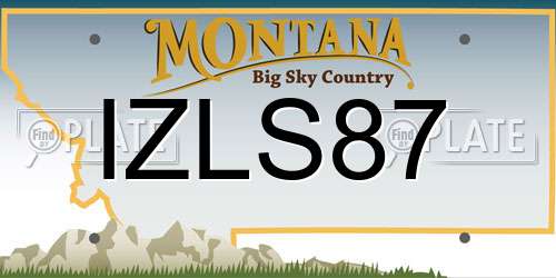 IZLS87 Montana License Plate