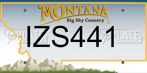 IZS441 Montana License Plate