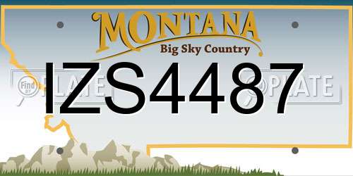 IZS4487 Montana License Plate