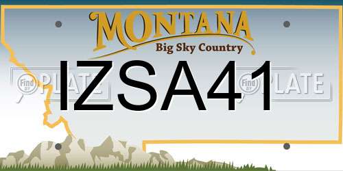 IZSA41 Montana License Plate