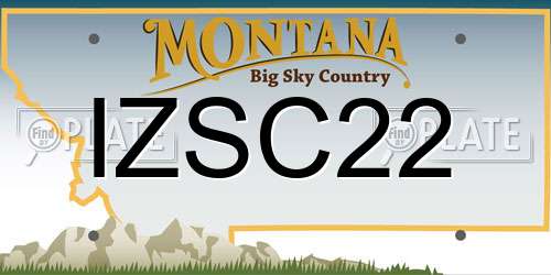 IZSC22 Montana License Plate