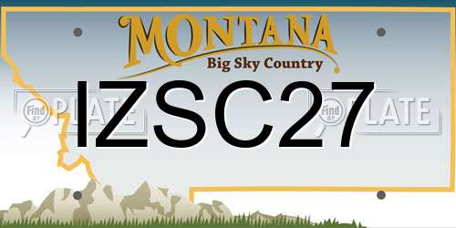 IZSC27 Montana License Plate