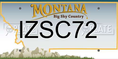 IZSC72 Montana License Plate