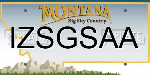 IZSGSAA Montana License Plate
