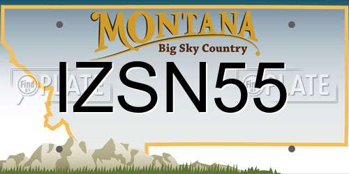 IZSN55 Montana License Plate