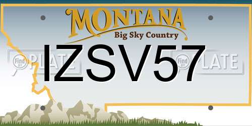 IZSV57 Montana License Plate