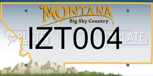 IZT004 Montana License Plate