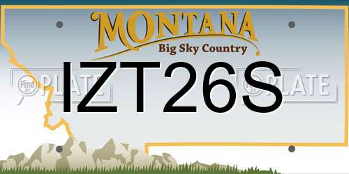 IZT26S Montana License Plate
