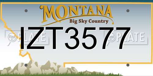 IZT3577 Montana License Plate