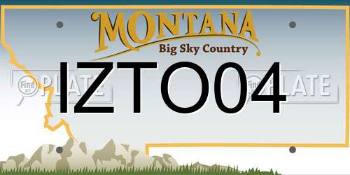 IZTO04 Montana License Plate