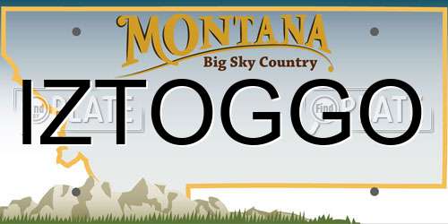 IZTOGGO Montana License Plate