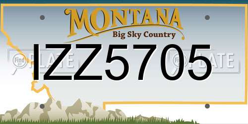 IZZ5705 Montana License Plate