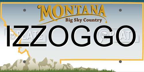 IZZOGGO Montana License Plate