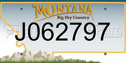 J062797 Montana License Plate
