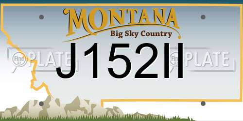 J152II Montana License Plate